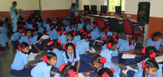 Children expressing through art